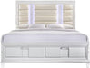 Elements International Twenty Nine King Platform Storage Bed in White image