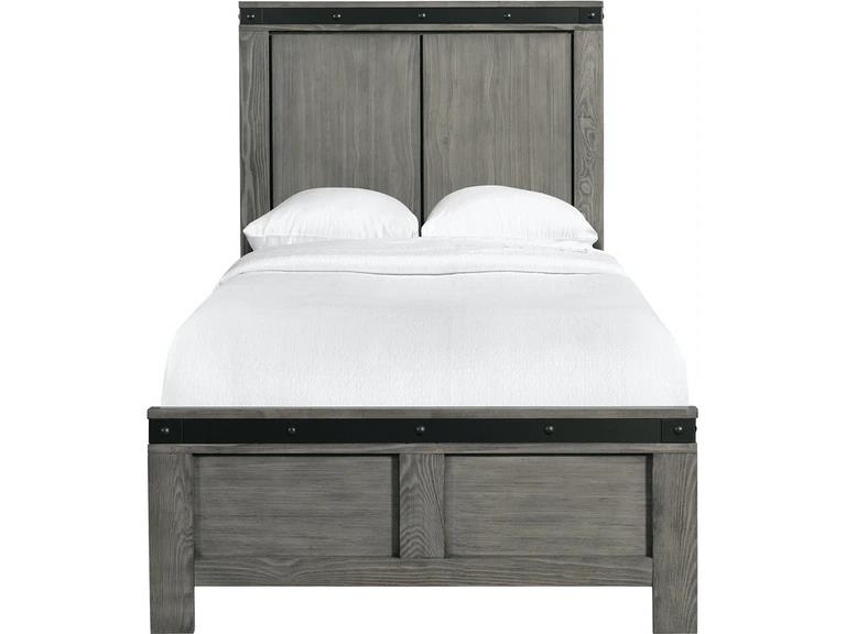 Elements International Wade Twin Bed in Gray image
