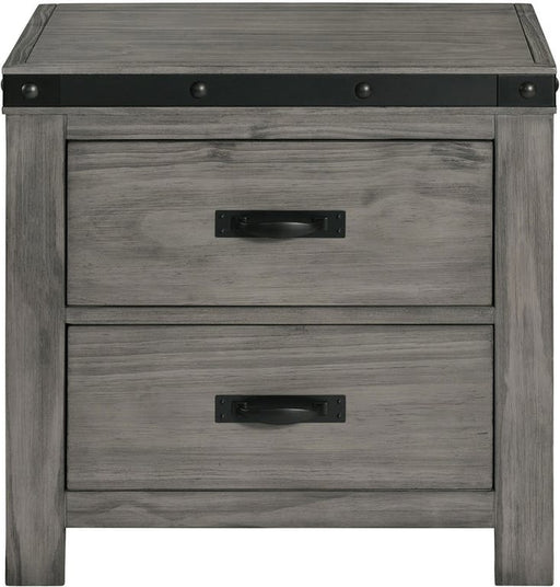 Elements International Wade Night Stand in Gray image